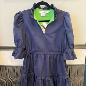 Gretchen Scott Teardrop - Faille, Navy blue dress with Pockets,  size XS. NWT